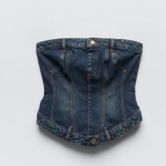 Zara denim corset top - Picture 2 of 5